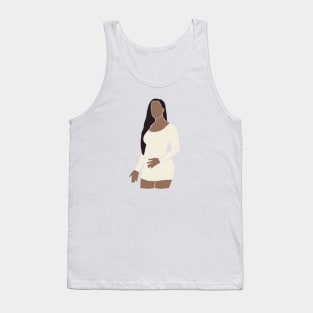 Abstract pregnant vector mother Illustration Tank Top